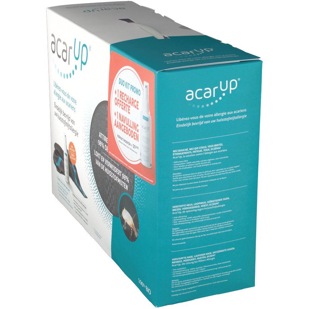Acar'Up Anti-Acari Della Polvere 2 Tessile + 2 x 100 ml Spray