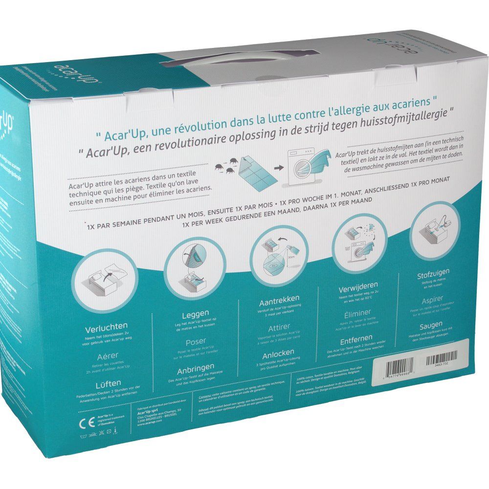 Acar'Up Anti-Acari Della Polvere 2 Tessile + 2 x 100 ml Spray