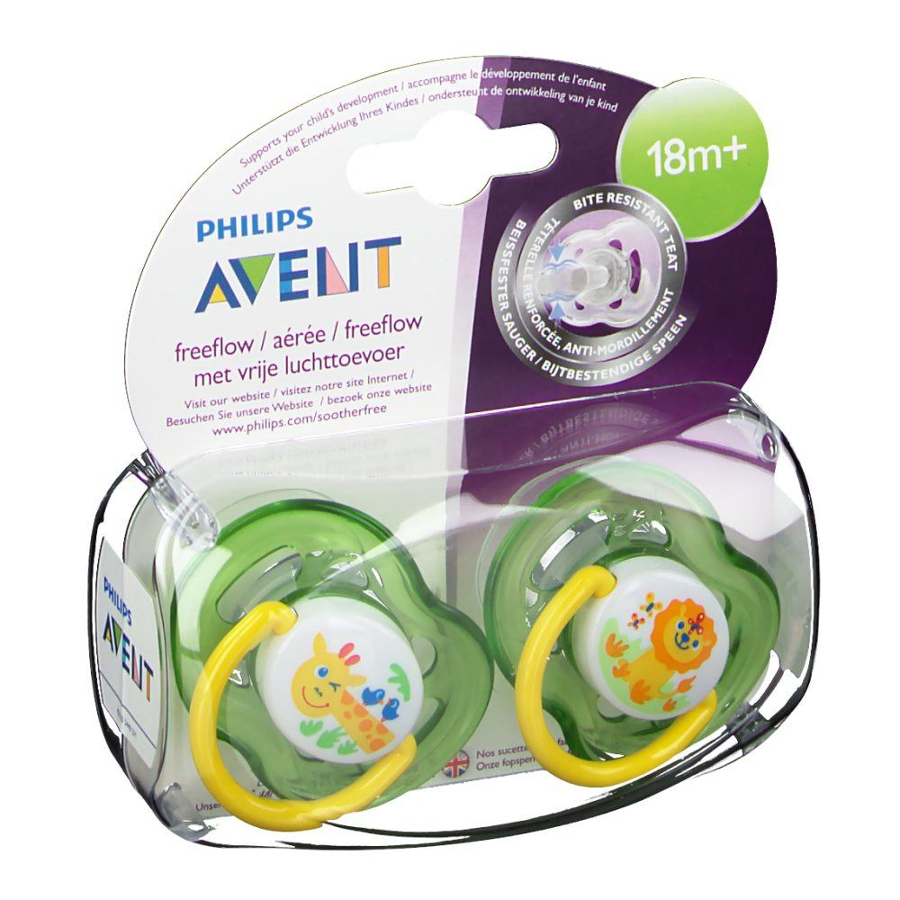 Avent Pacifier Fashion Animal Green +18 Months