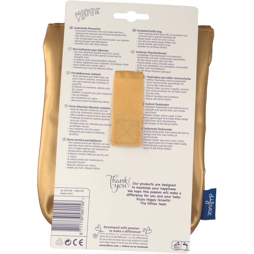 Difrax Feeding Bottle Thermal Bag Gold