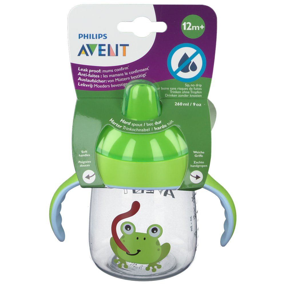 Avent Cup Anti-Leak Frog + Hand Grip +12 Months