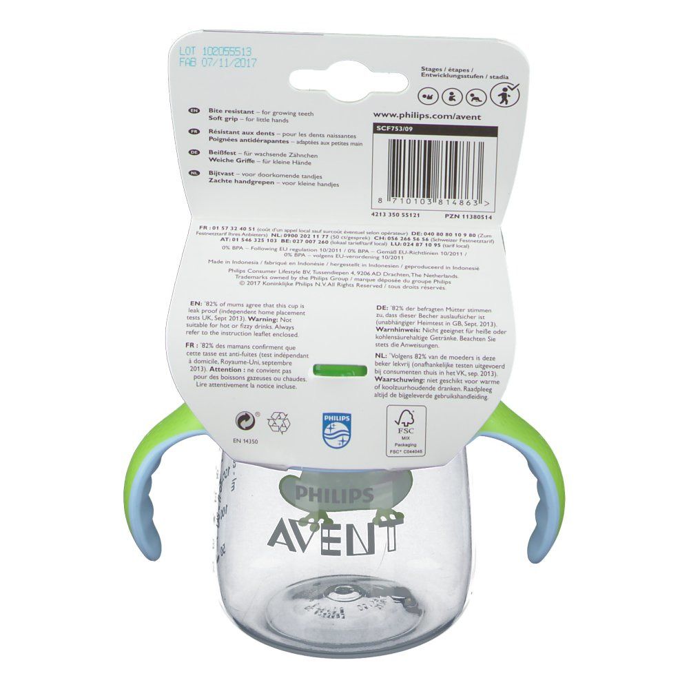 Avent Cup Anti-Leak Frog + Hand Grip +12 Months