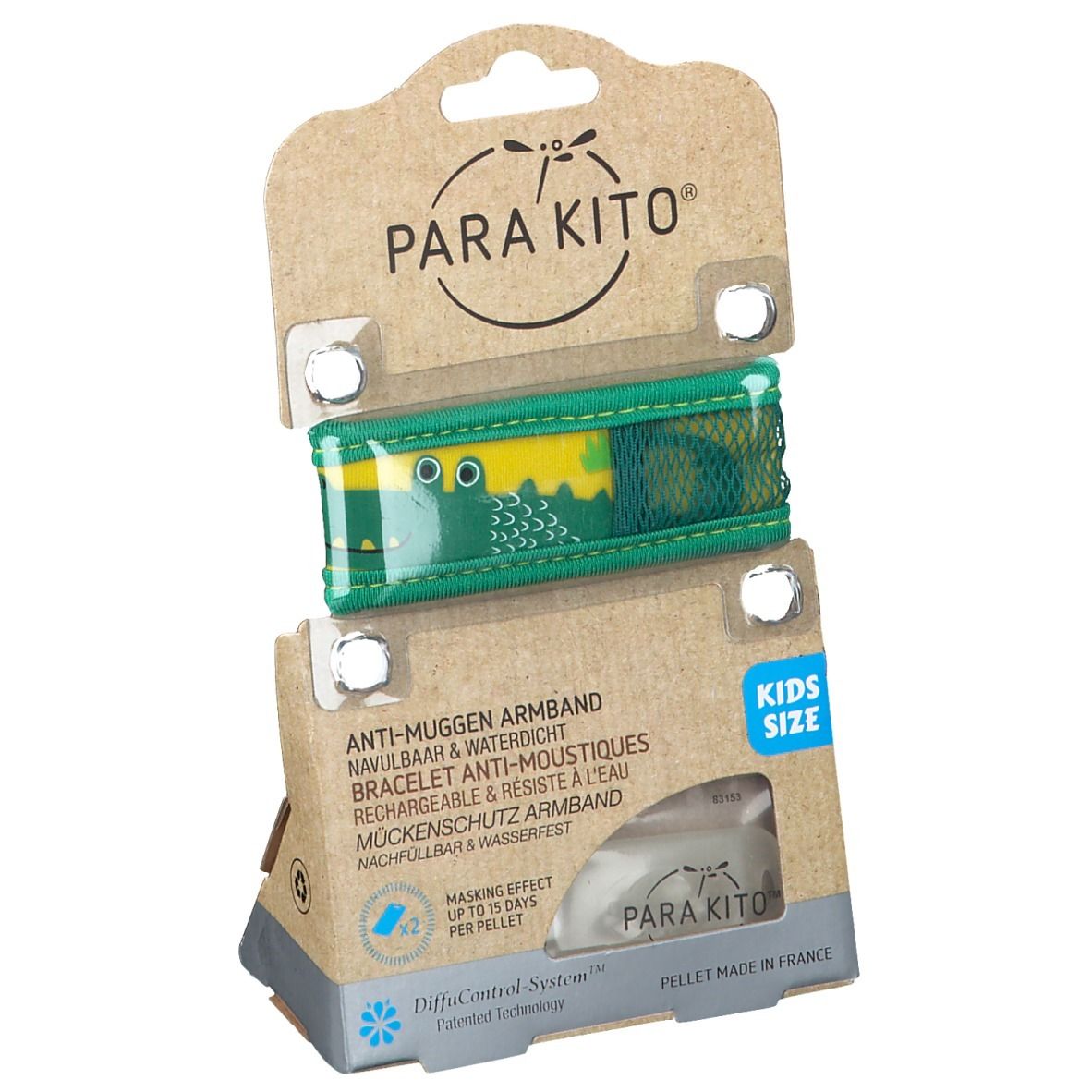 Para'Kito Anti Zanzara Polsino Kids Coccodrillo Ricaricabile