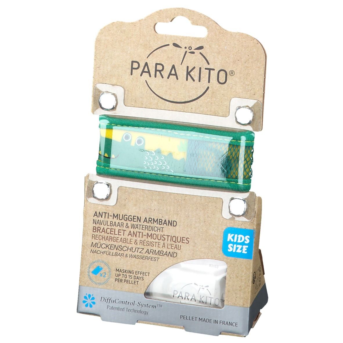 Para'Kito Anti Zanzara Polsino Kids Coccodrillo Ricaricabile