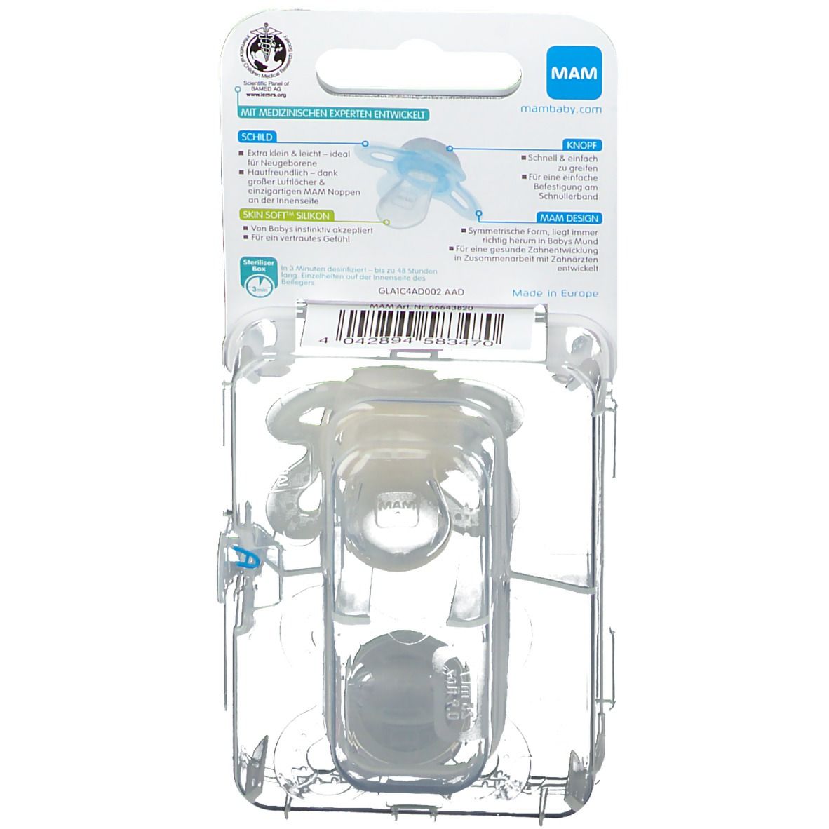 Mam Succhiotto Start Silicone Unisexe Duo 0-2Mesi