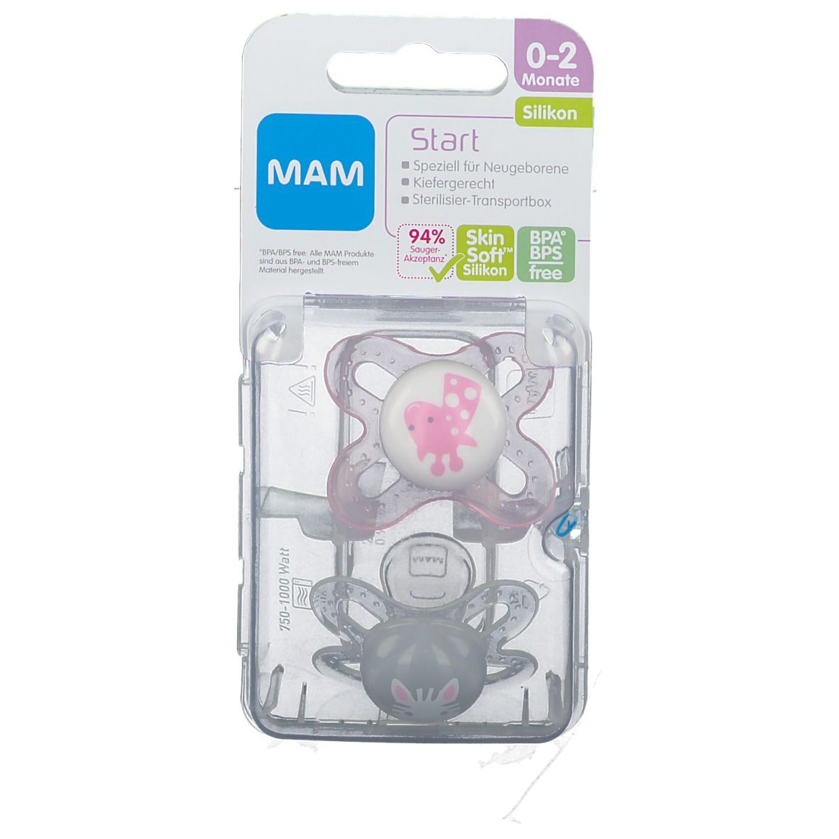 Mam Succhiotto Start Silicone Ragazza Duo 0-2Mesi