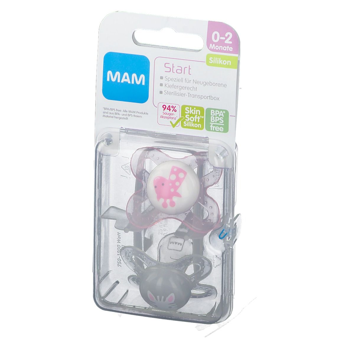 Mam Succhiotto Start Silicone Ragazza Duo 0-2Mesi