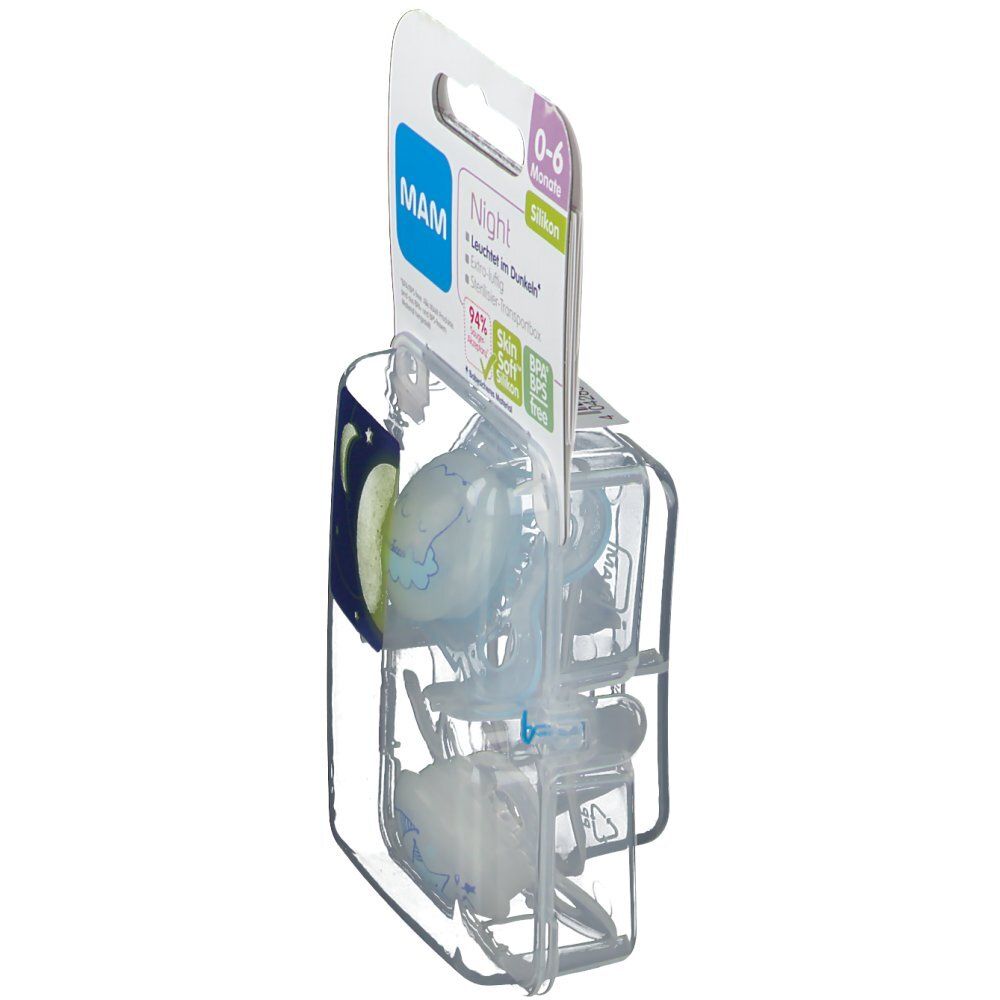 Mam Ciuccio Night Silicone Bambino 0-6Mesi