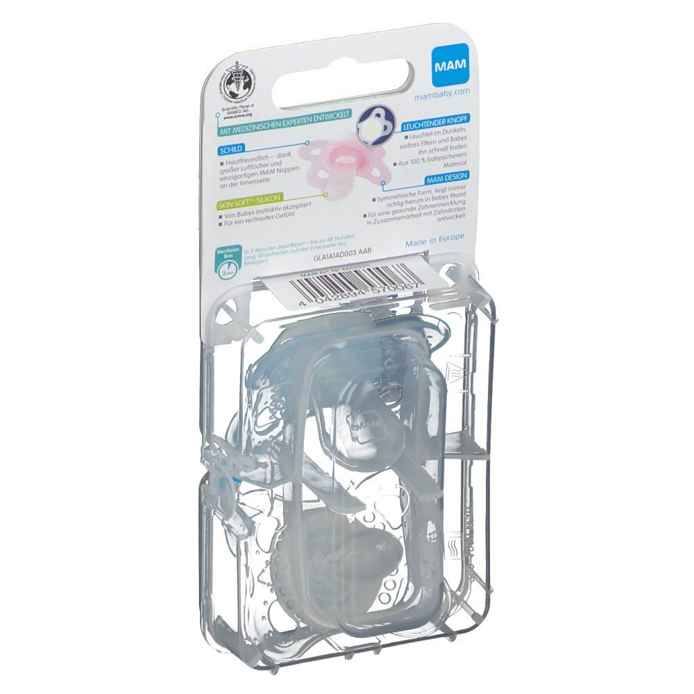 Mam Ciuccio Night Silicone Bambino 0-6Mesi