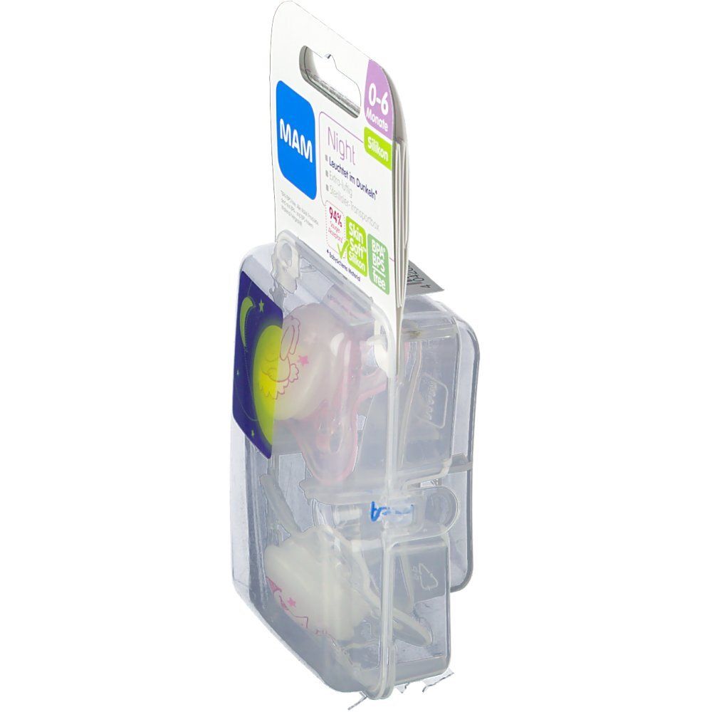 Mam Ciuccio Night Silicone Bambina 0-6Mesi
