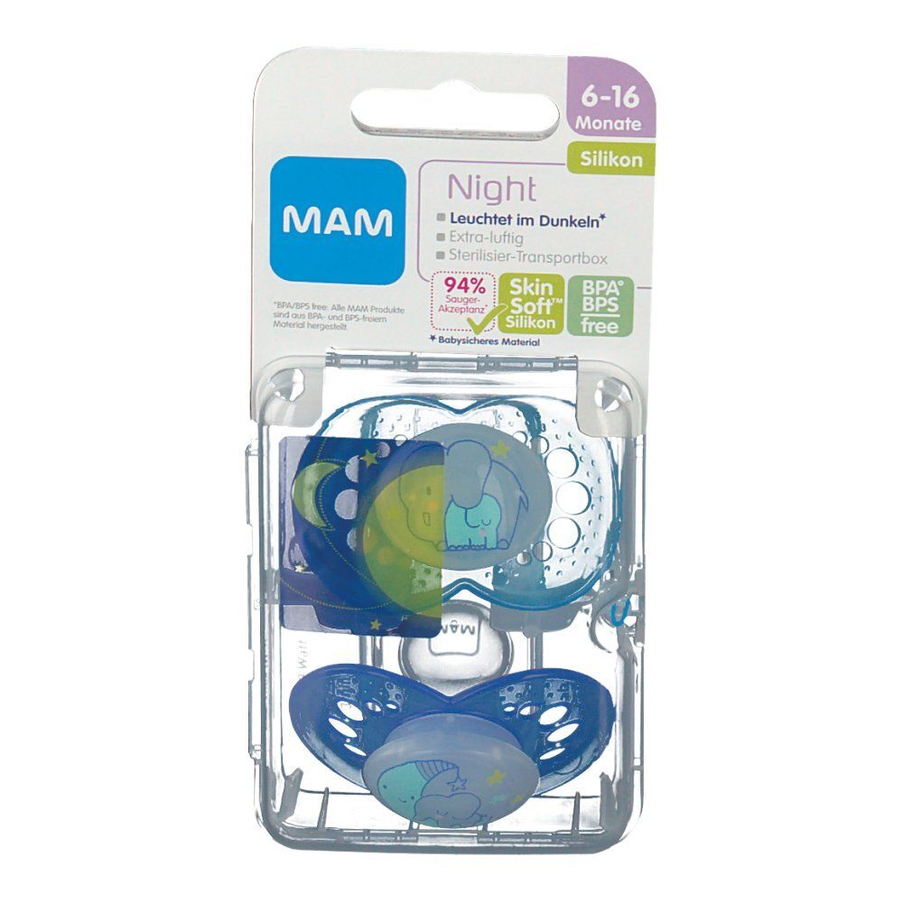 Mam Ciuccio Night Silicone Bambino 6-16Mesi