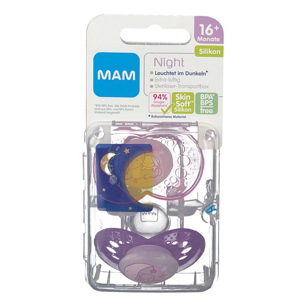 Mam Ciuccio Night Silicone Babina 16Mesi+