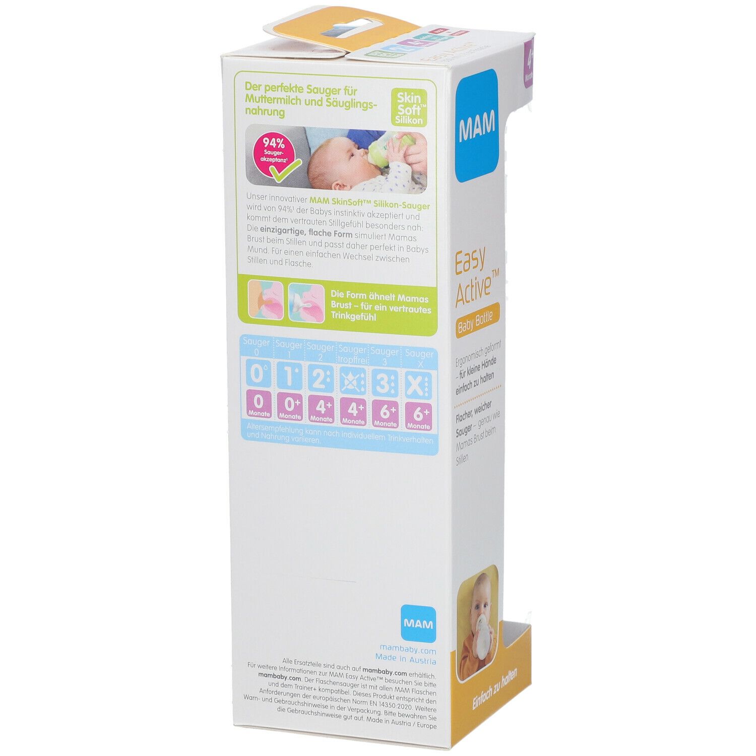 Mam Biberon Easy Active Ragazzo 4Mesi+