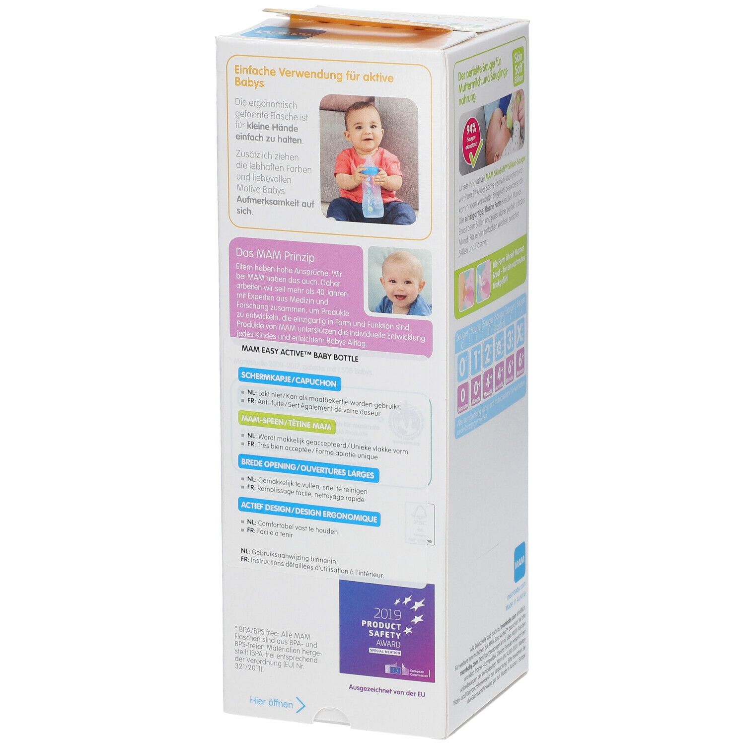 Mam Biberon Easy Active Ragazzo 4Mesi+