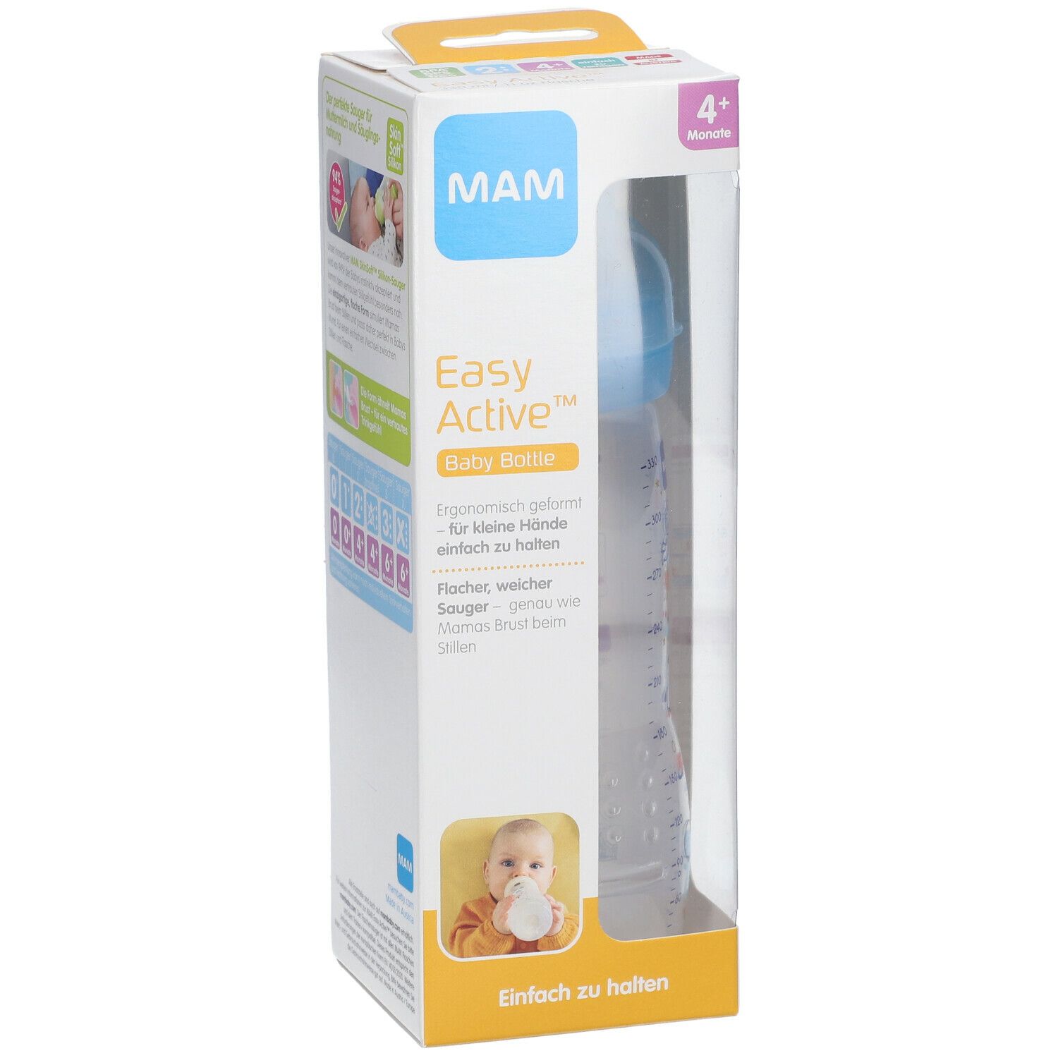 Mam Biberon Easy Active Ragazzo 4Mesi+