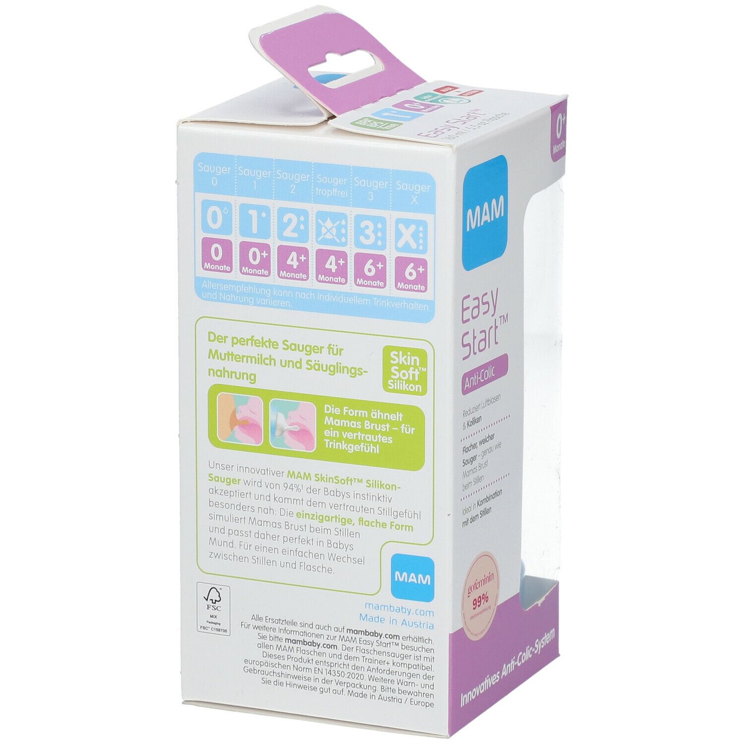 Mam Biberon Anti Colica Ragazzo 0Mese+