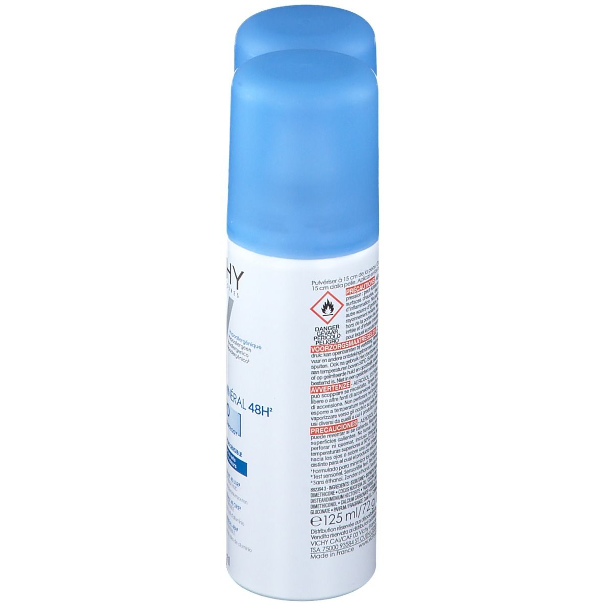 Vichy Mineral Deodorant Reactive Skin 48H Duo