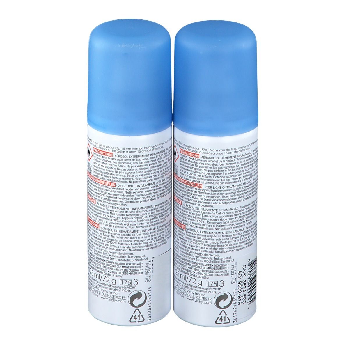 Vichy Mineral Deodorant Reactive Skin 48H Duo