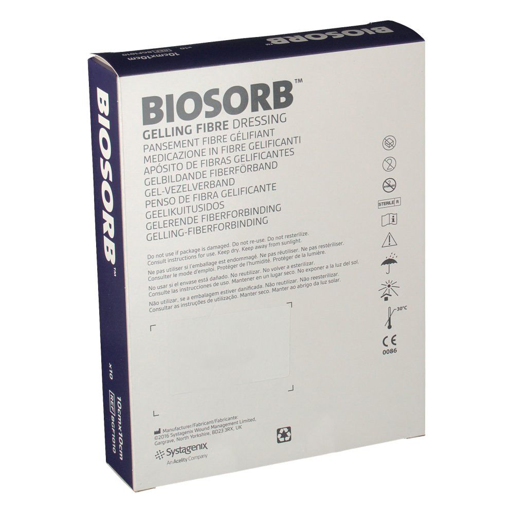 Biosorb Cerotto Di Fibra Con Gel 10x10 cm BGF1010
