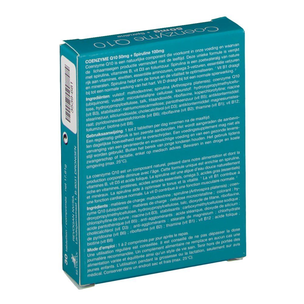 Coenzyme Q10 50mg + Spirulina 100mg