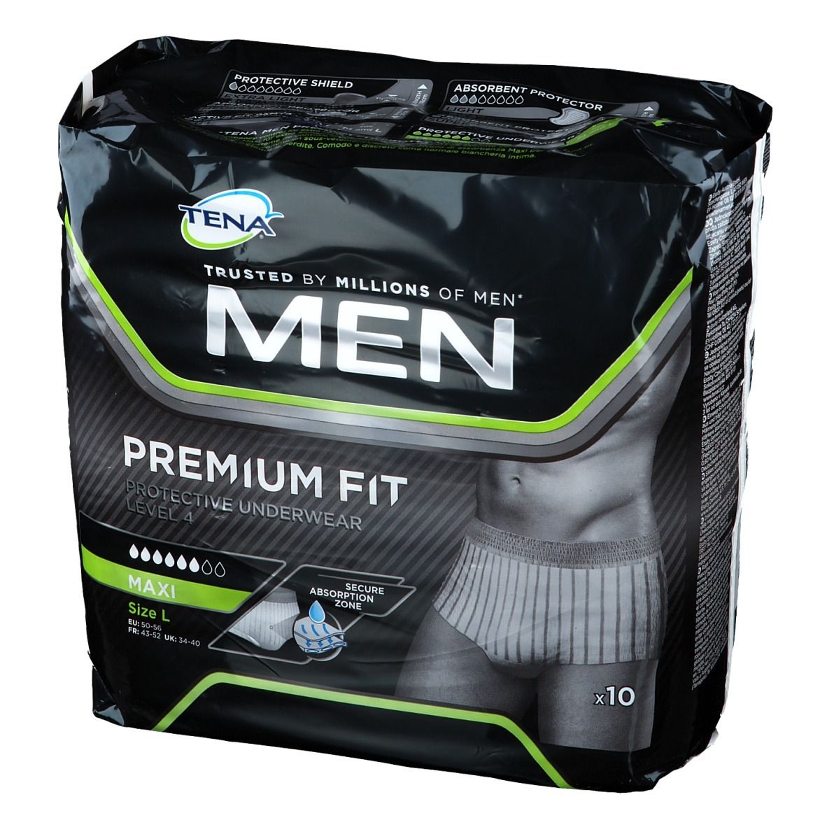 TENA® Men Premium Fit Protective Underwear L