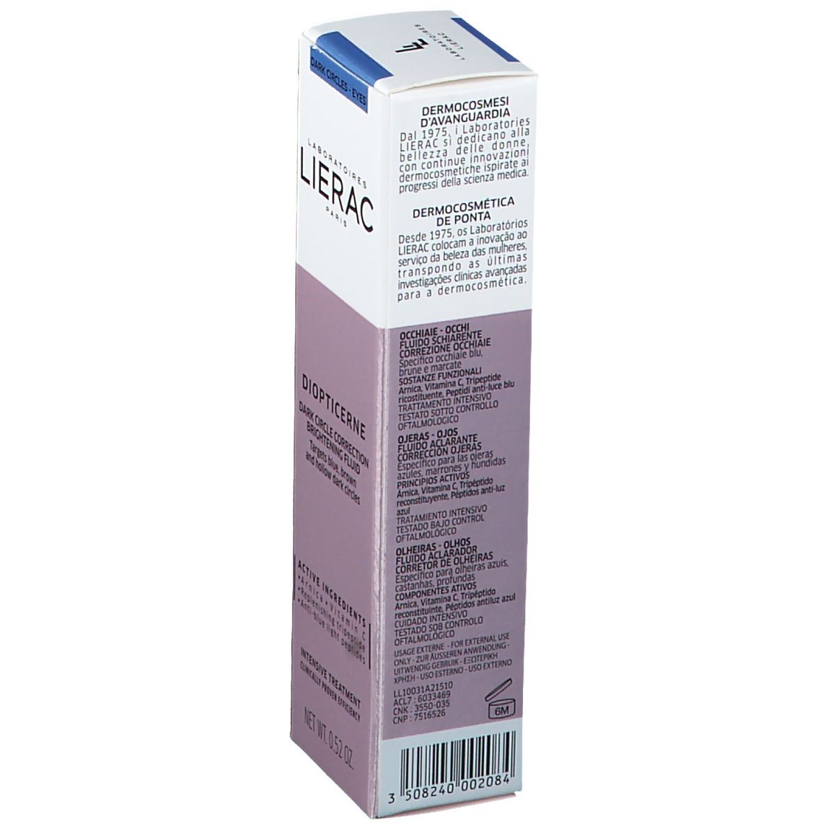 LIERAC DIOPTICERNE Fluido Schiarente Correzione Occhiaie