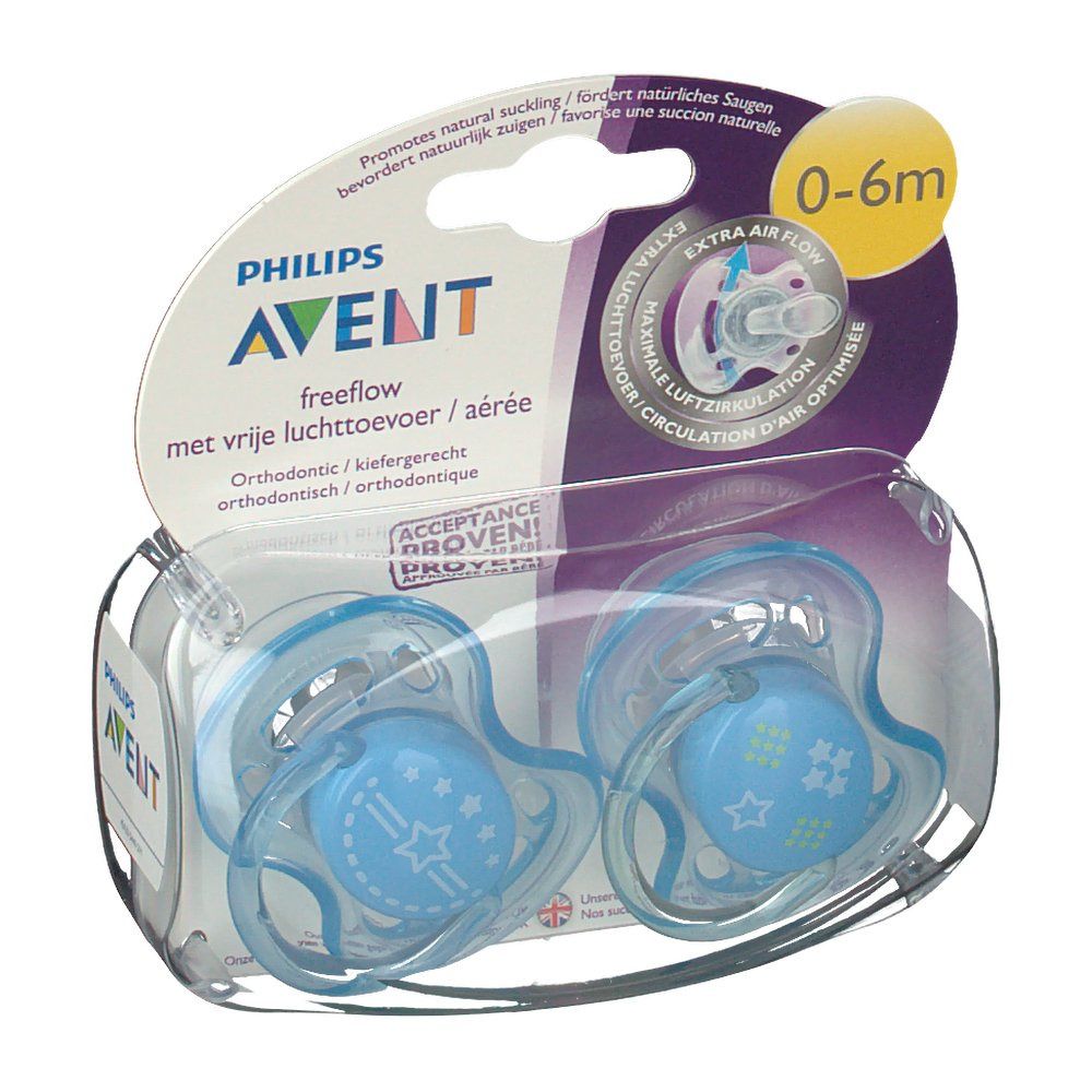Avent Succhietto Free Flow Fashion Ragazzo 0-6 Mesi