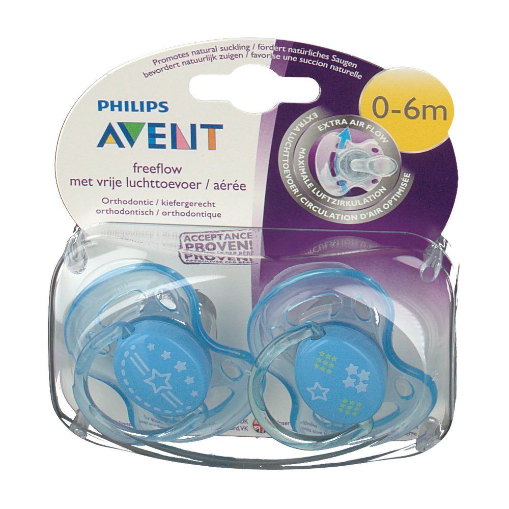 Avent Succhietto Free Flow Fashion Ragazzo 0-6 Mesi