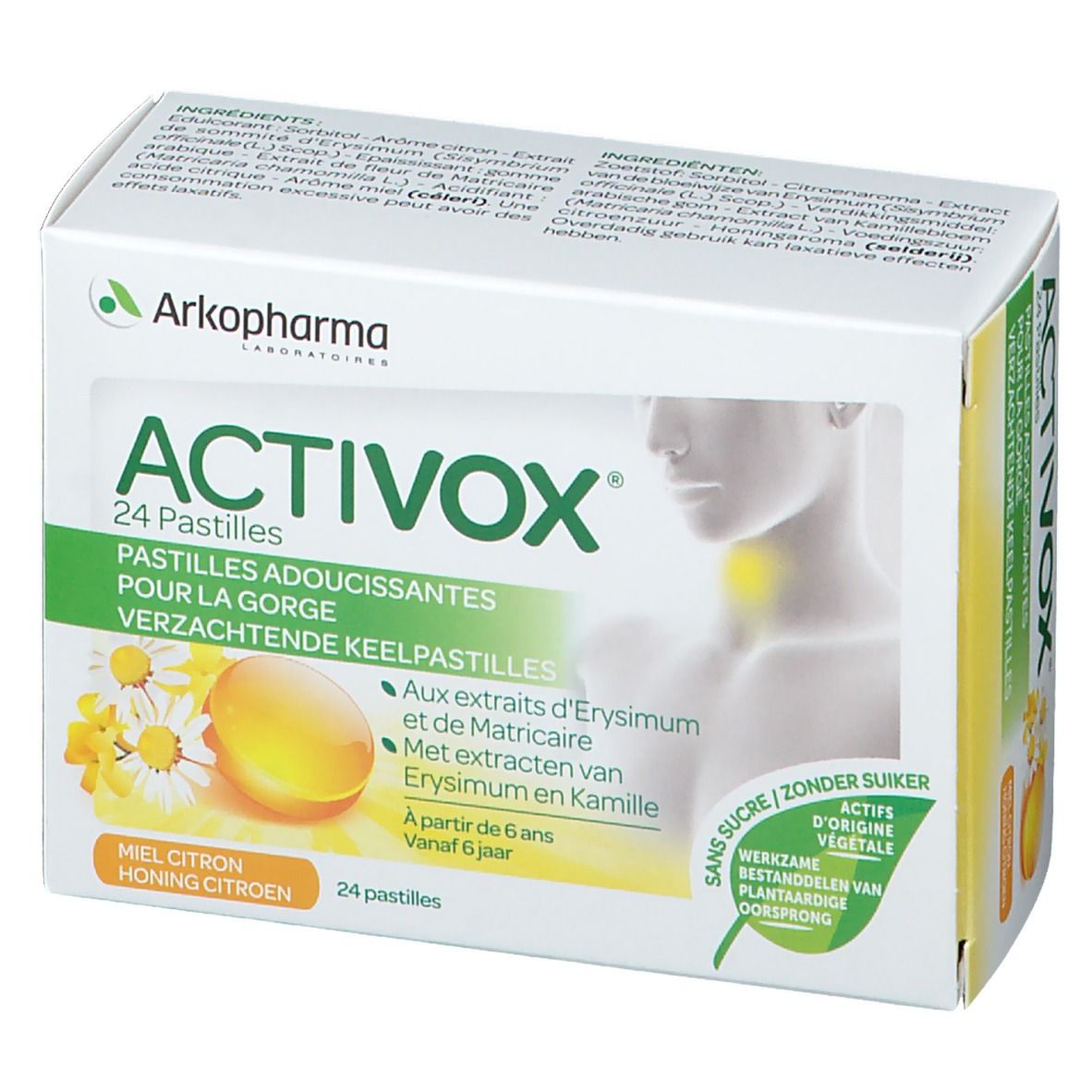 Activox Pastilles Honey-Lemon No Sugar New Formula