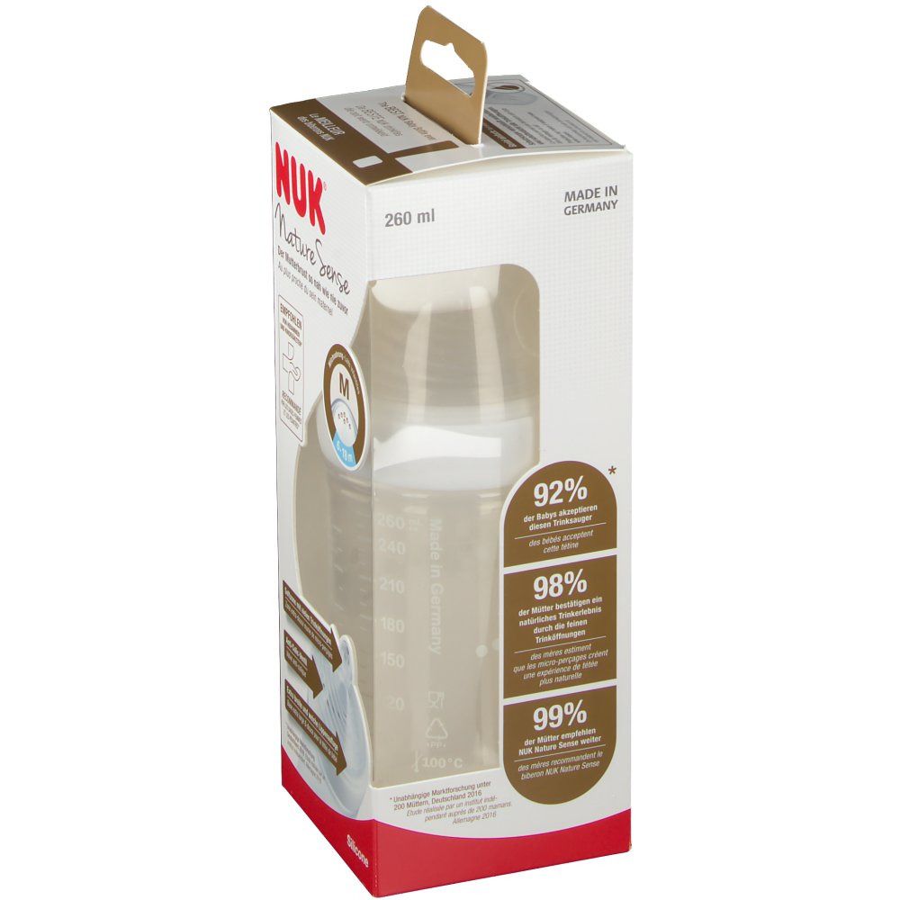 NUK Feeding Bottle Nature Sense White