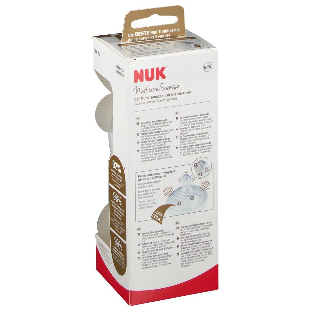 NUK Feeding Bottle Nature Sense White