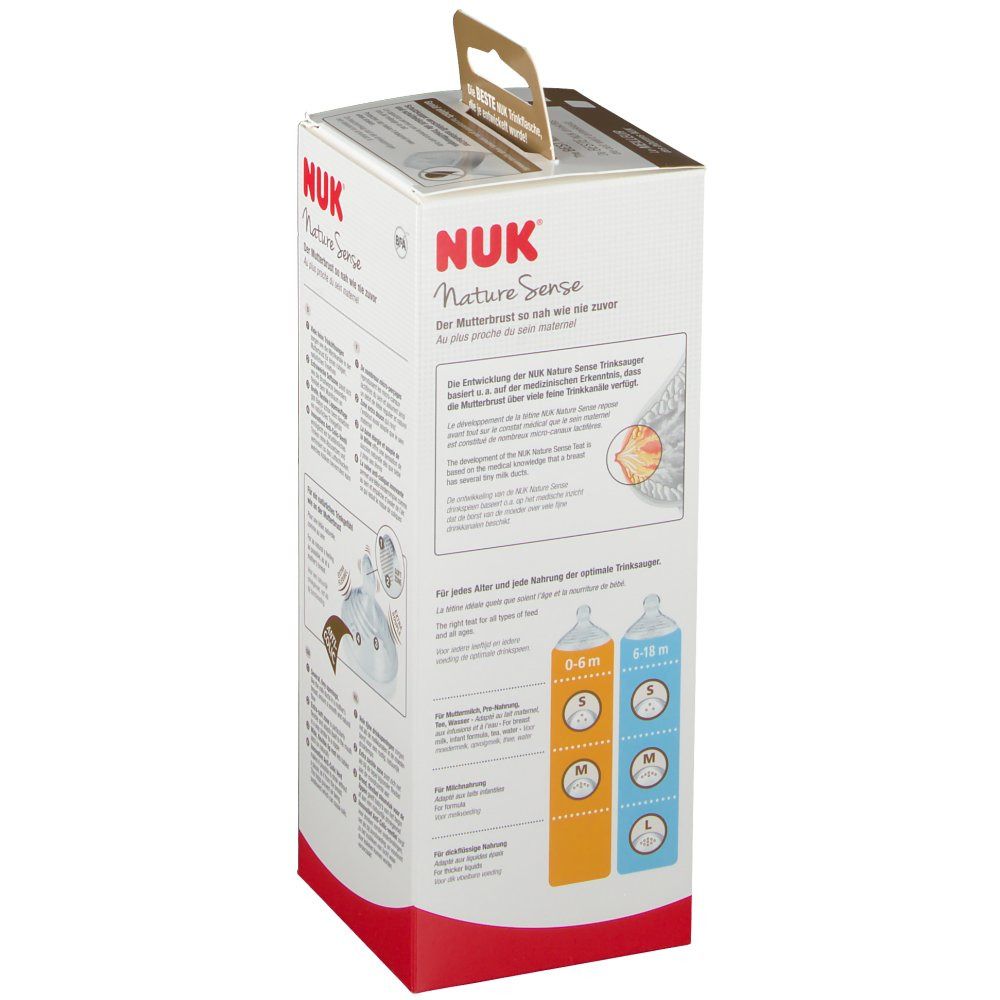 NUK Feeding Bottle Nature Sense White