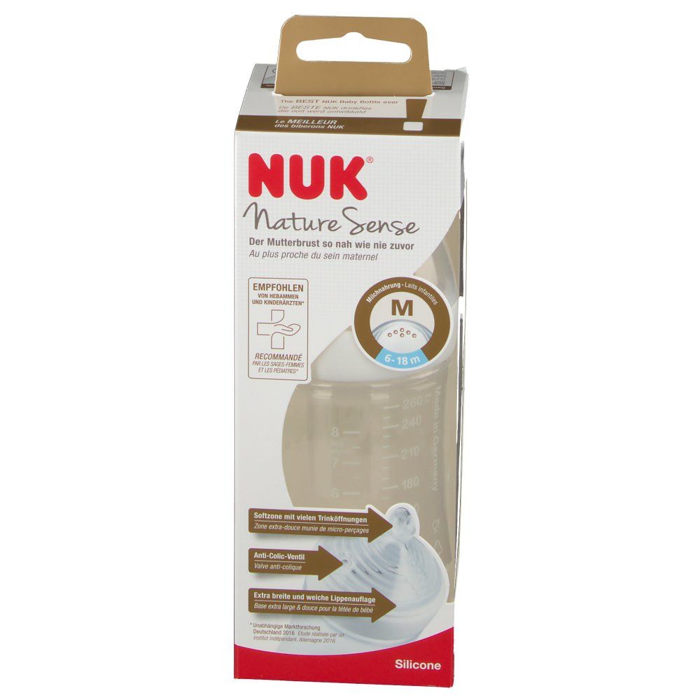NUK Feeding Bottle Nature Sense White