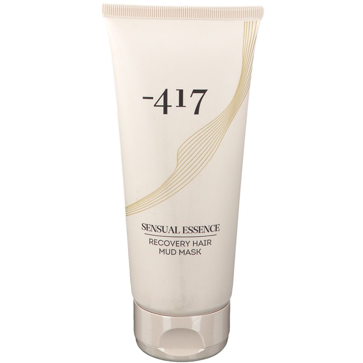 Tubo beige con logo -417 e nome del prodotto. "Sensual Essence Recovery Hair Mud Mask".