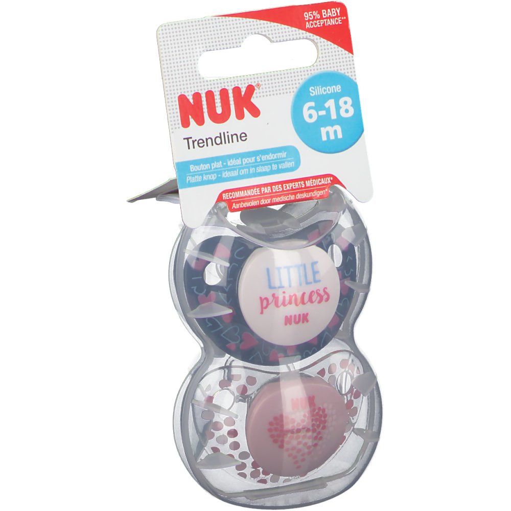 NUK Pacifier Trendline Day Girl Size 2 6-18Months