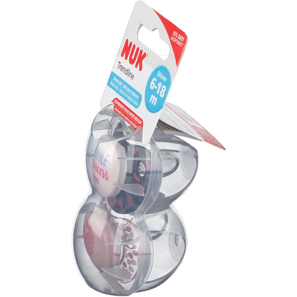 NUK Pacifier Trendline Day Girl Size 2 6-18Months