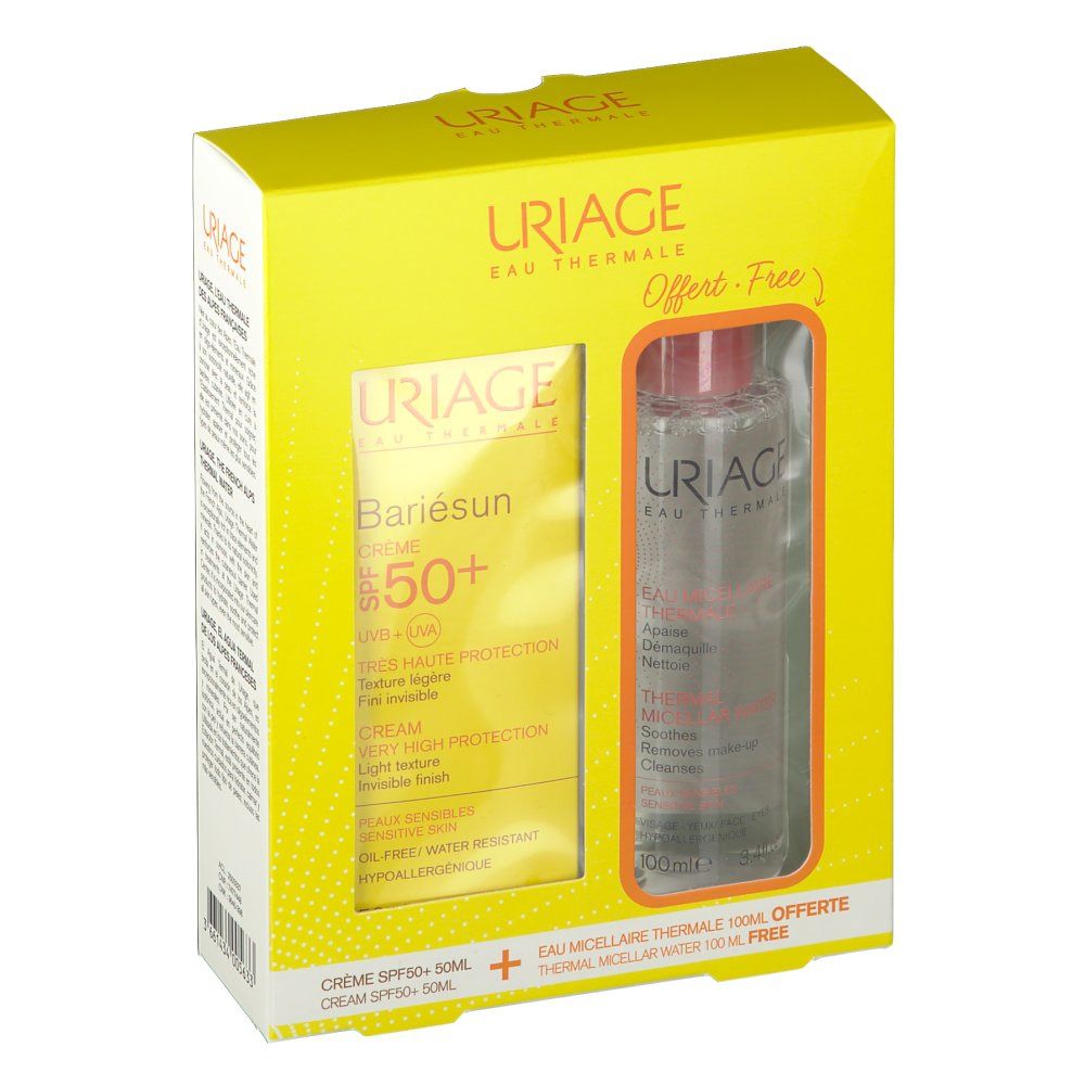 Uriage Bariesun Sunscreen Parfum SPF50+ + FREE Micellar Water Combination Skin