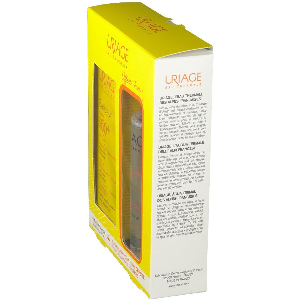 Uriage Bariesun Sunscreen Parfum SPF50+ + FREE Micellar Water Combination Skin