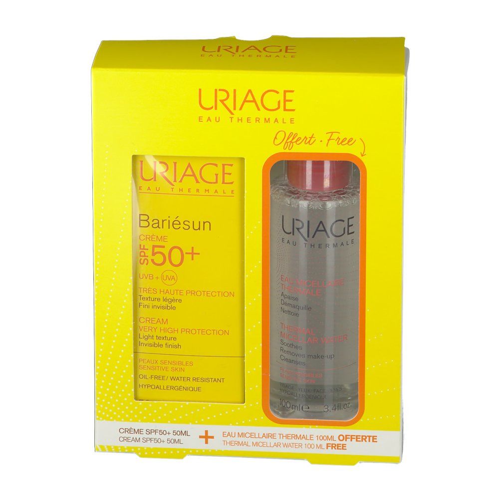 Uriage Bariesun Sunscreen Parfum SPF50+ + FREE Micellar Water Combination Skin