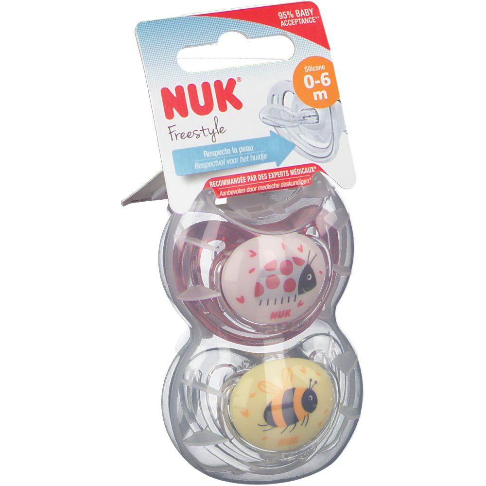 NUK Pacifier Freestyle Girl Size1 0-6Months