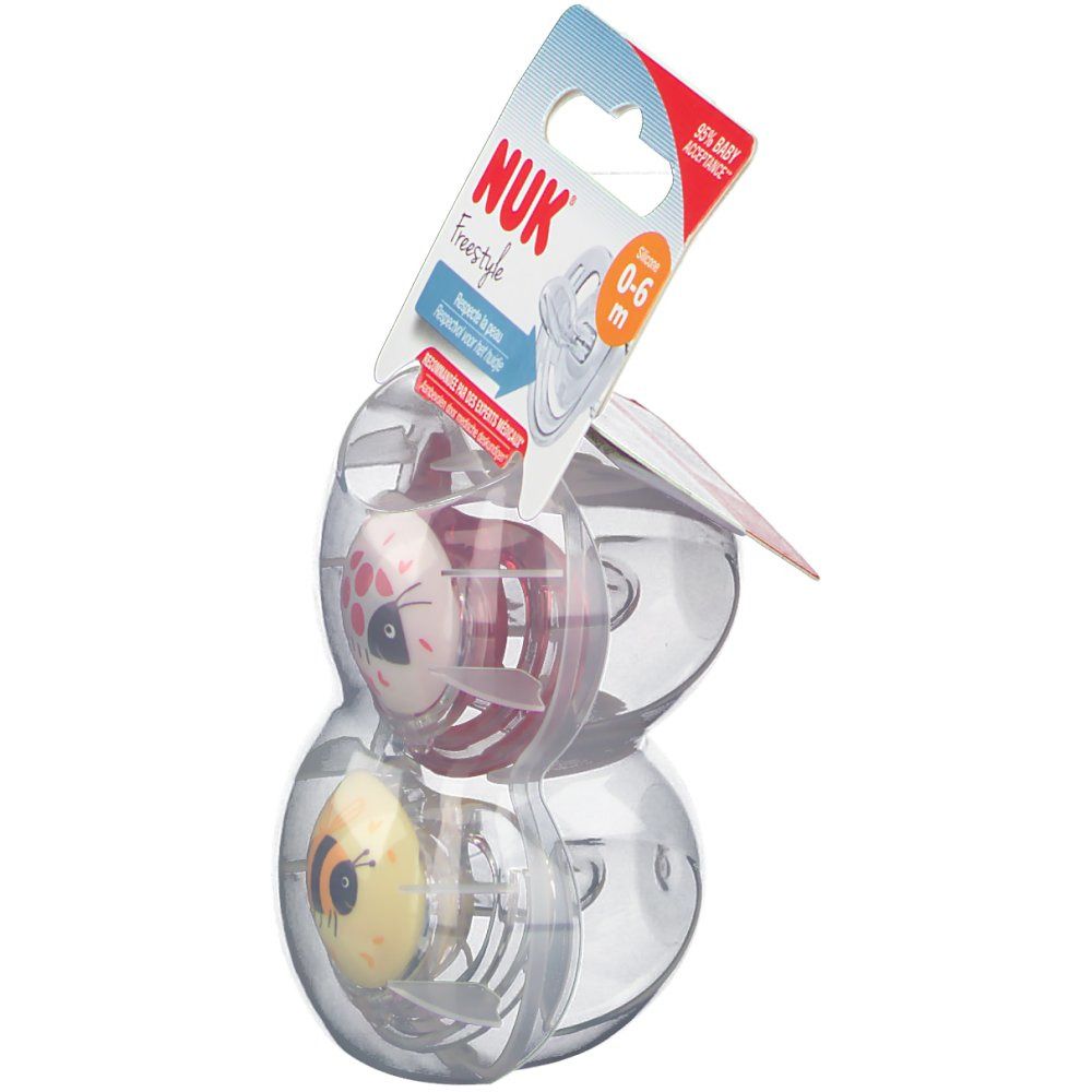 NUK Pacifier Freestyle Girl Size1 0-6Months