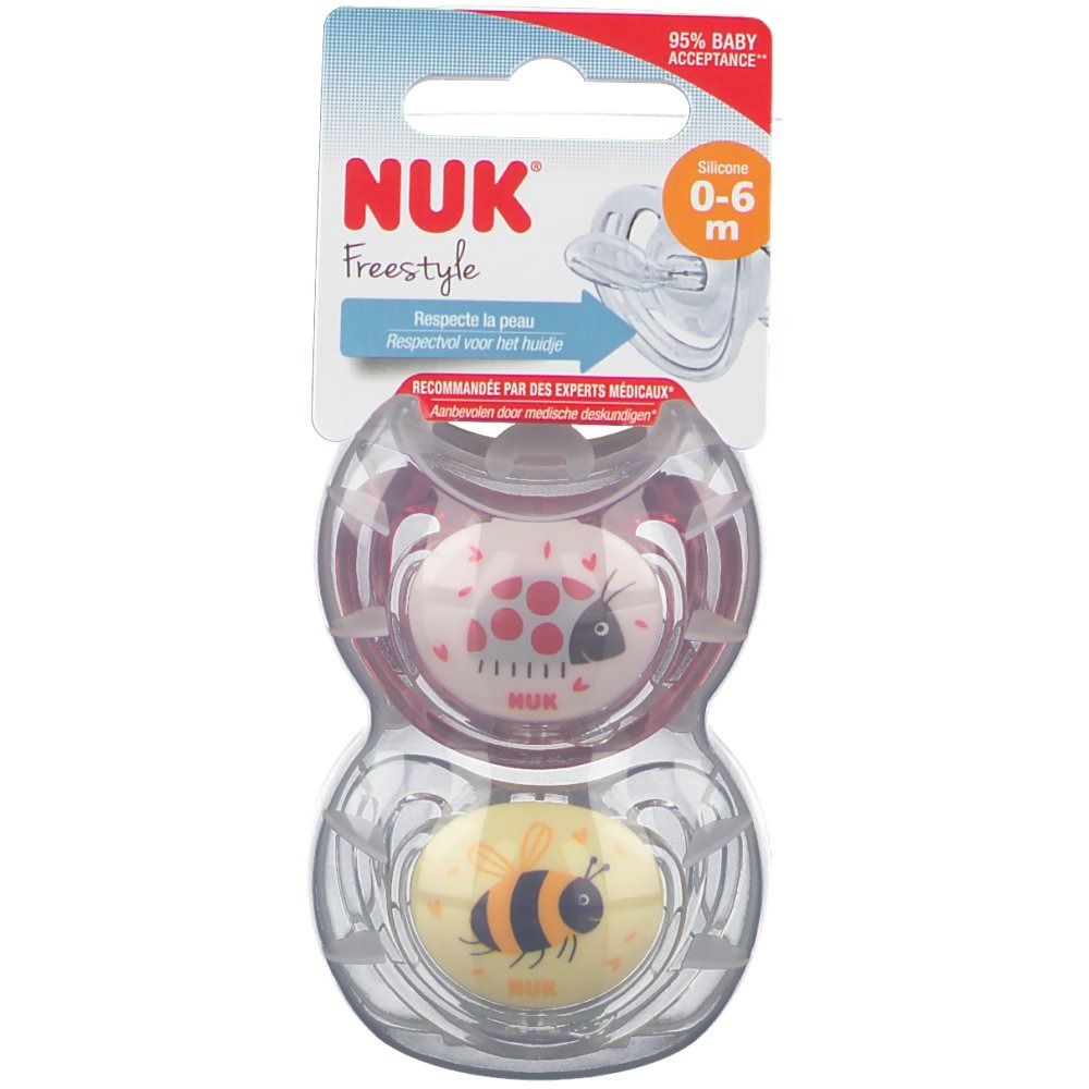 NUK Pacifier Freestyle Girl Size1 0-6Months