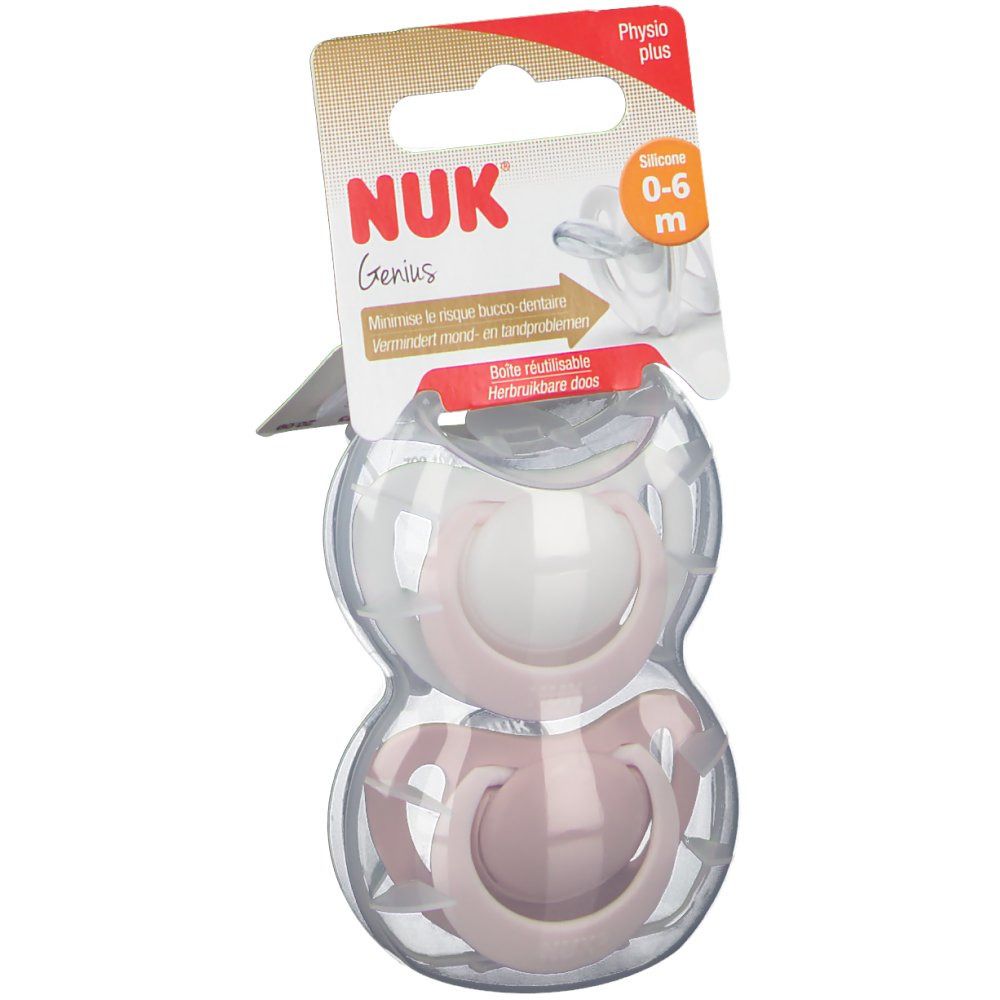 NUK Pacifier Genius Girl Size 1 0-6Months