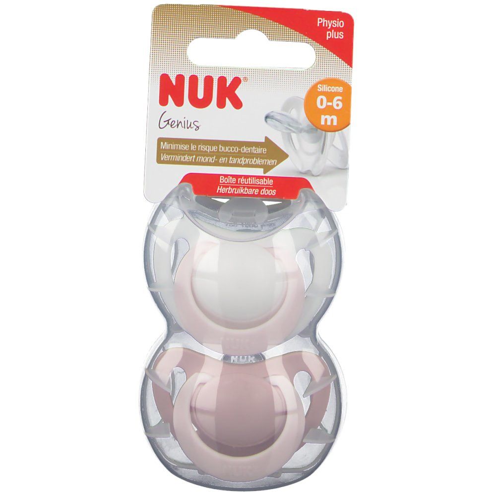 NUK Pacifier Genius Girl Size 1 0-6Months