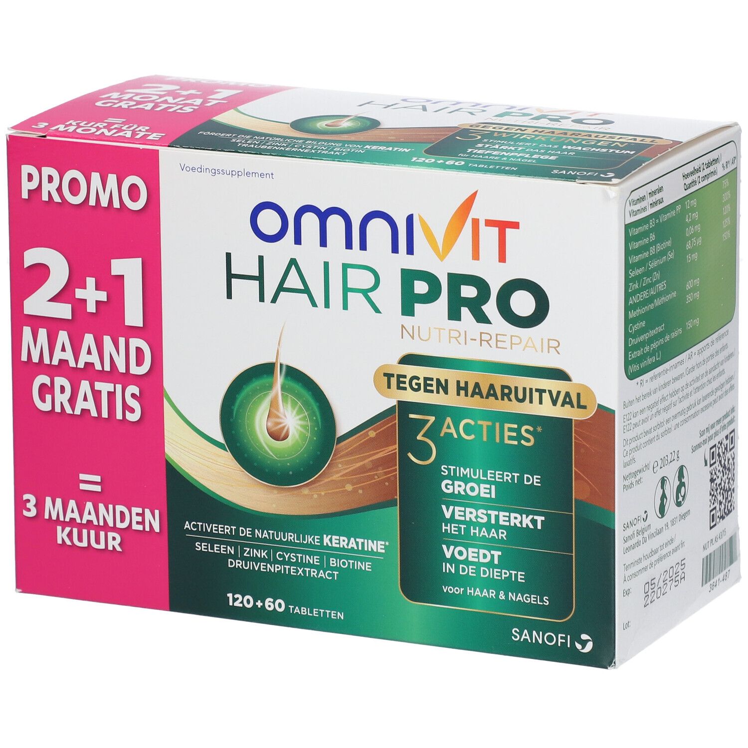 Omnivit Hair Pro Nutri Repair + 60 Tablets FREE