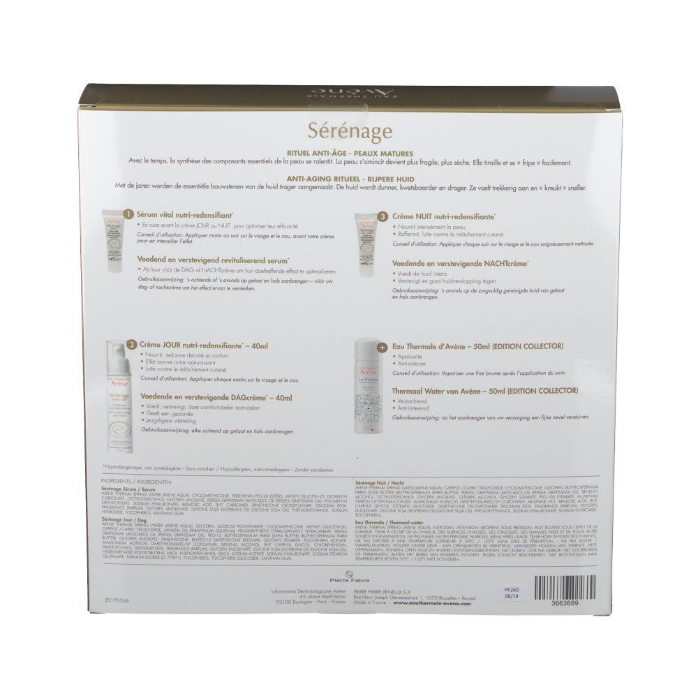 Retro della confezione regalo. Testo multilingue. Contiene informazioni e ingredienti dei prodotti.