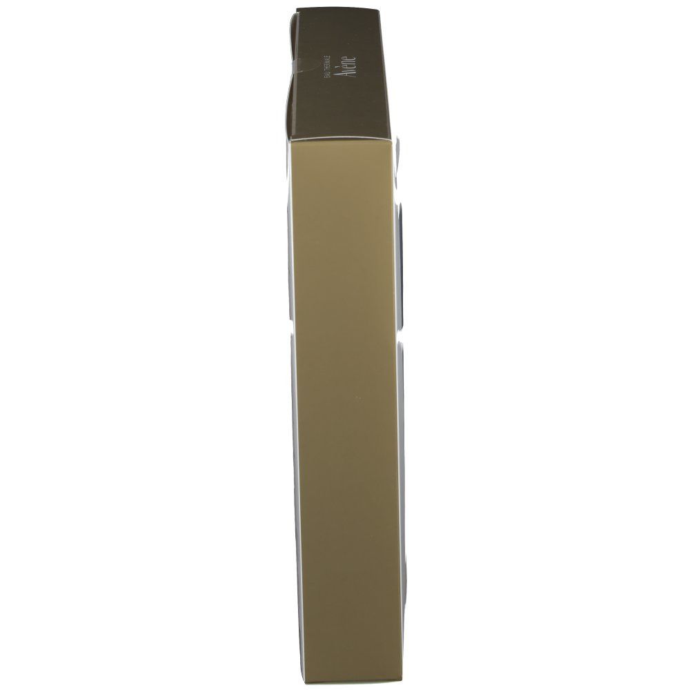 Confezione stretta dorata. Scritta sulla parte superiore. Lato con prodotti visibili.