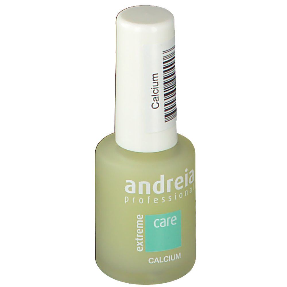 Flacone verde con tappo bianco. Scritta: Andreia professional extreme care Calcium.