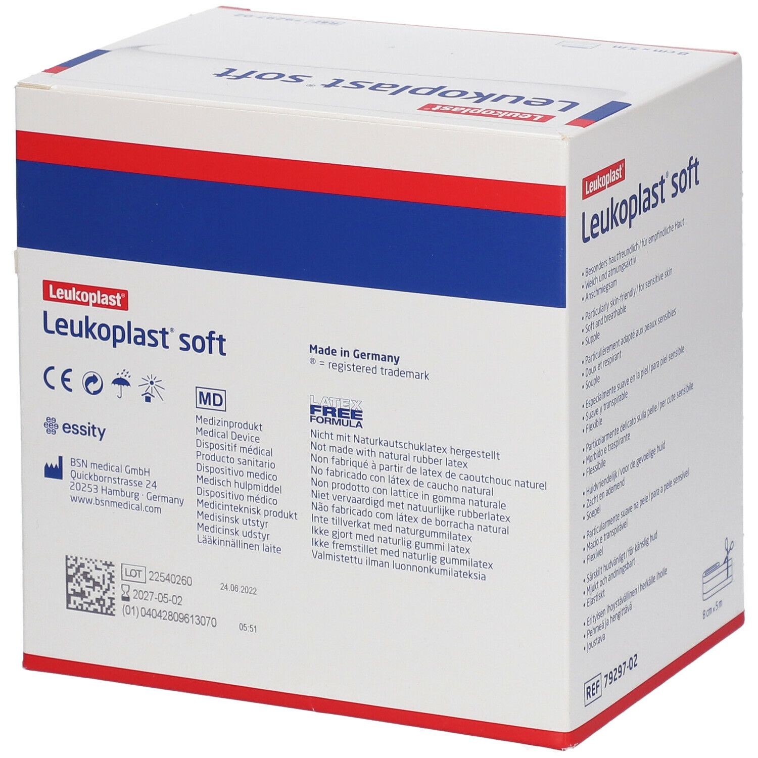 Leukoplast Soft 8 cm x 5 m