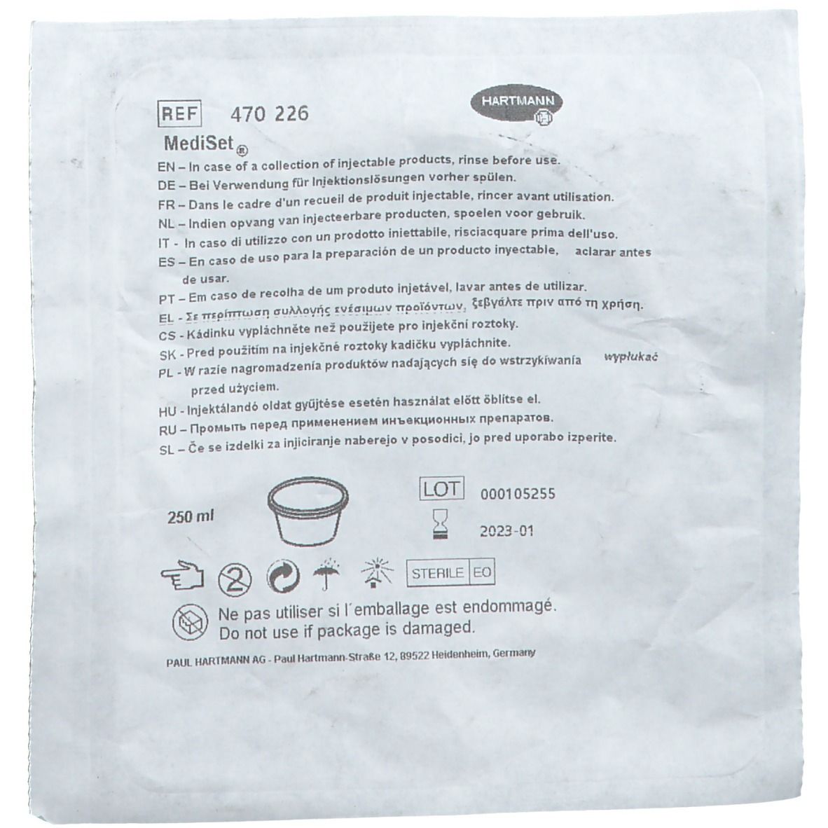 Hartmann MediSet® Hartmann MediSet®  Bicchiere Dosatore Trasparente 250ml